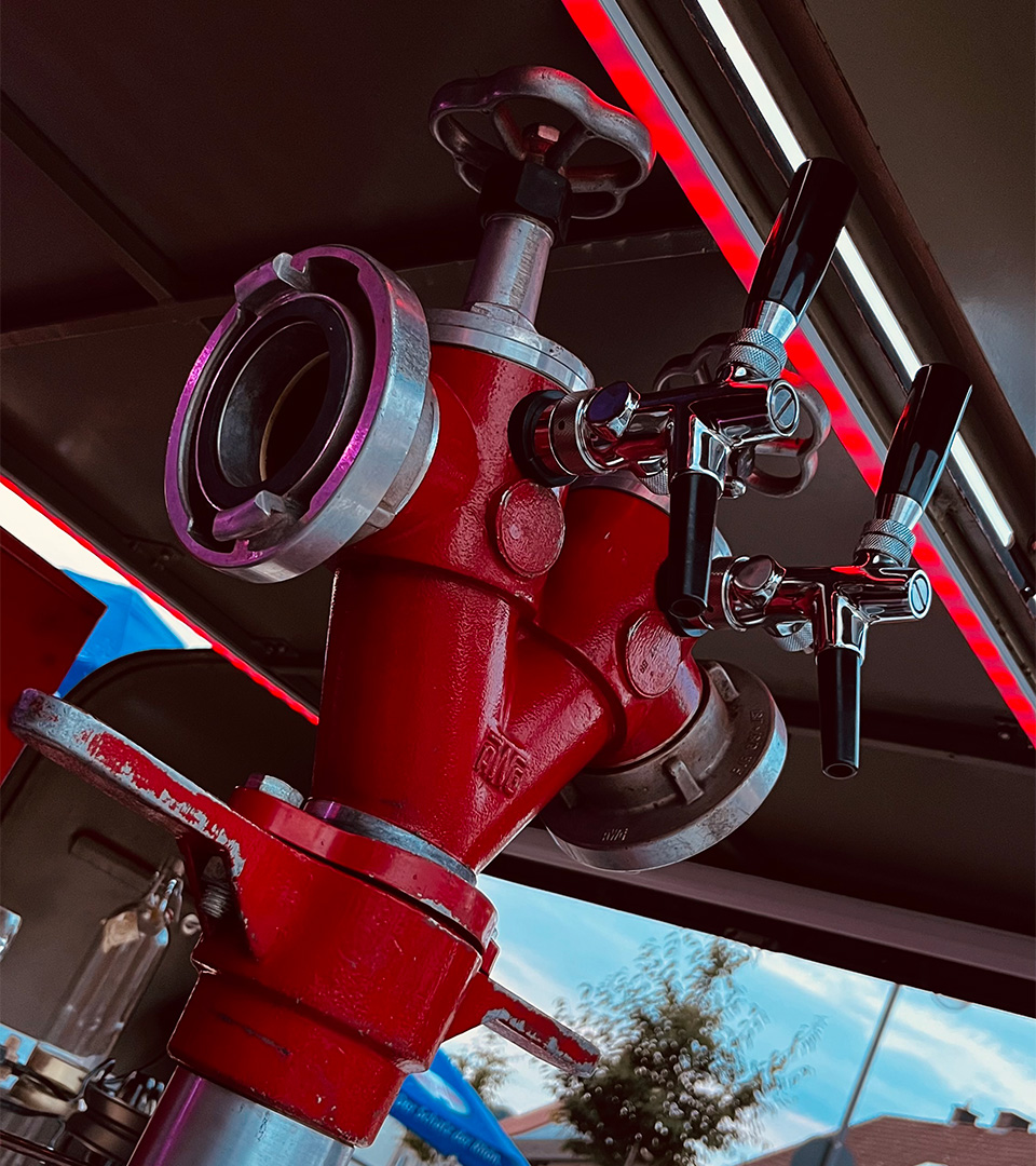 Zapfhahn des Bierwagens