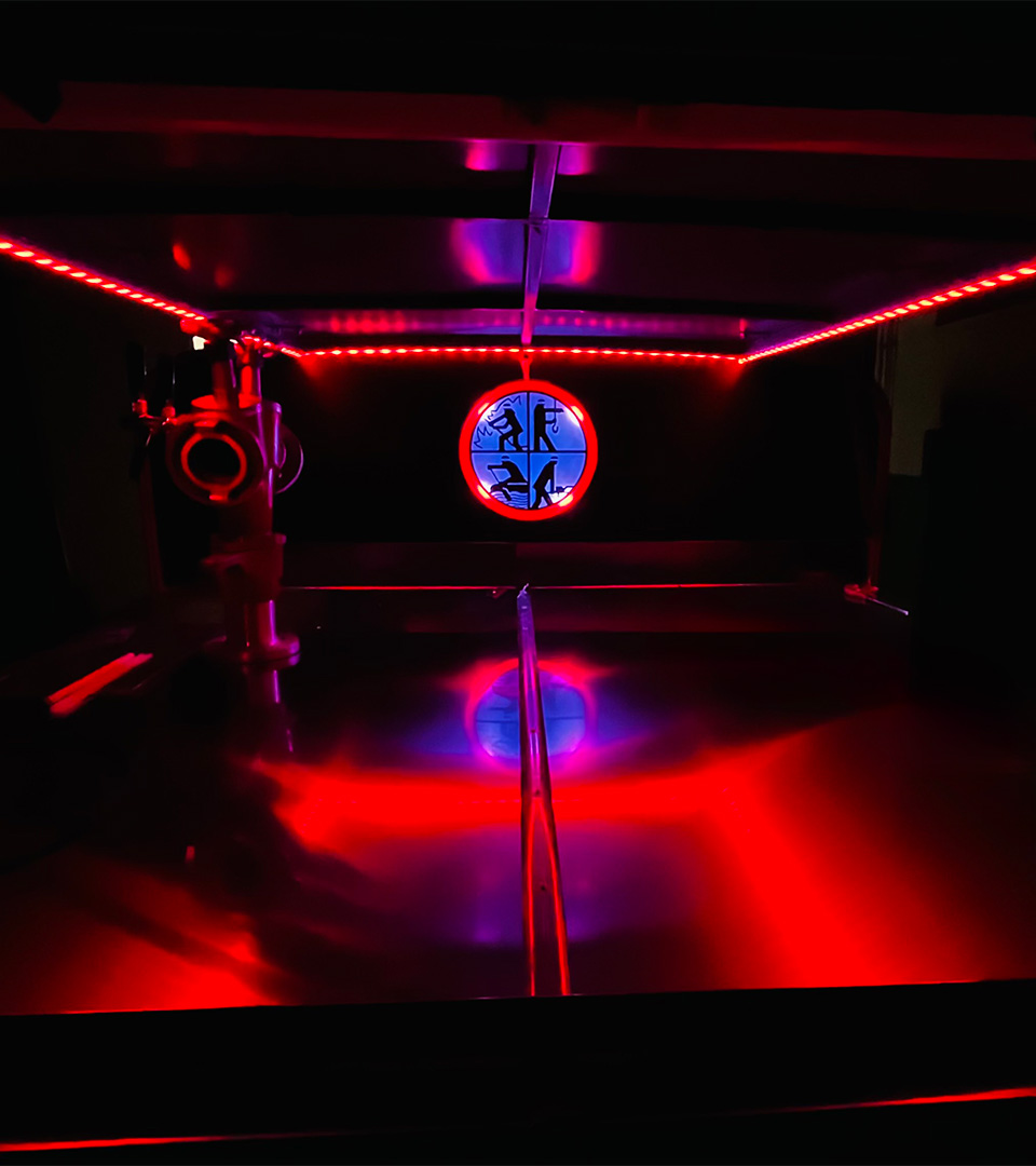 Innanansicht des Catering-Mobils